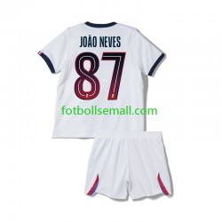 Matchtröjor Paris Saint-Germain Joao Neves 87 2026-2027 Kortärmad till Barn (2:a ställ)