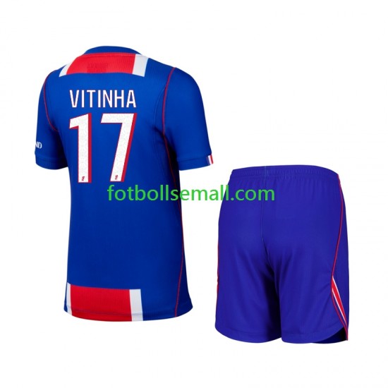 Matchtröjor Paris Saint-Germain Vitinha 17 2026-2027 Kortärmad till Barn (1:a ställ)