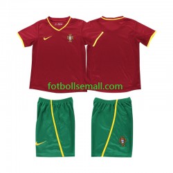 Matchtröjor Portugal Retro 2002 Kortärmad till Barn (1:a ställ)