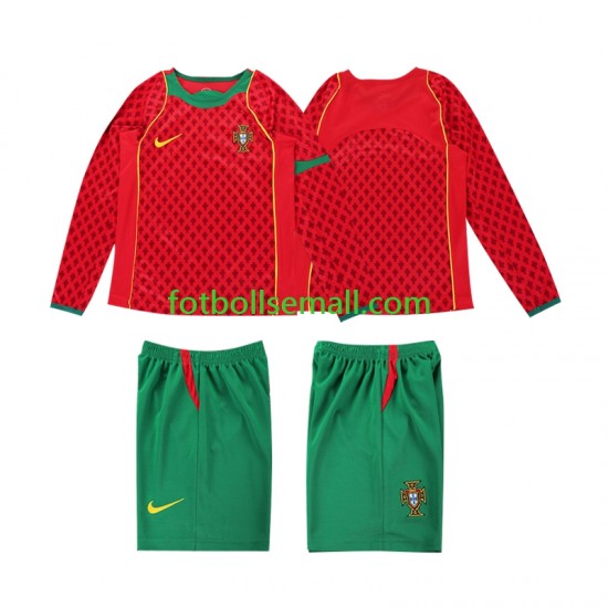 Matchtröjor Portugal Retro 2004 Långärmad till Barn (1:a ställ)