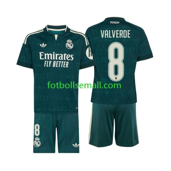 Matchtröjor Real Madrid Federico Valverde 8 2026-2027 Kortärmad till Barn (2:a ställ)