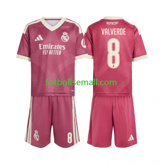 Matchtröjor Real Madrid Federico Valverde 8 2026-2027 Kortärmad till Barn (3:e ställ)
