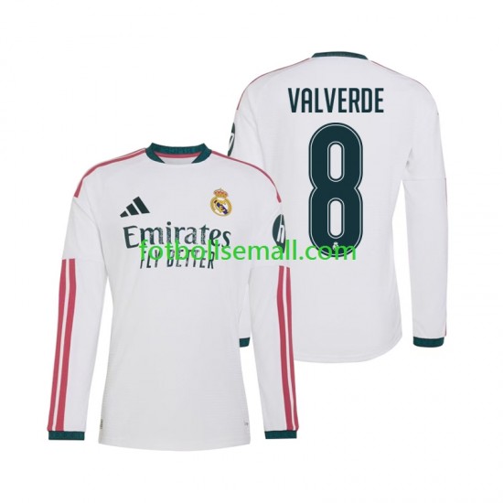 Matchtröjor Real Madrid Federico Valverde 8 2026-2027 Långärmad till Herr (1:a ställ)