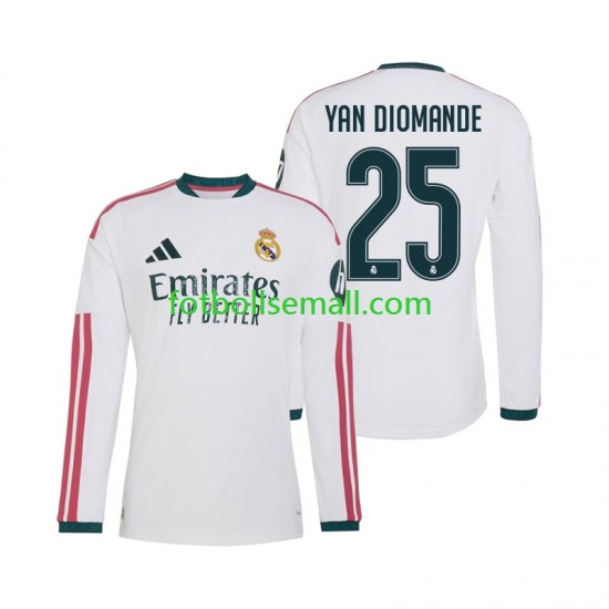 Matchtröjor Real Madrid Yan Diomande 25 2026-2027 Långärmad till Herr (1:a ställ)