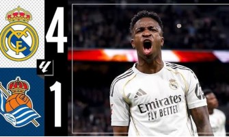 Real Madrid 4-1 Real Sociedad, andra raka segern i ligan