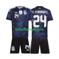 Matchtröjor Argentina Enzo Fernandez 24 World Cup 2026 Kortärmad till Barn (2:a ställ)