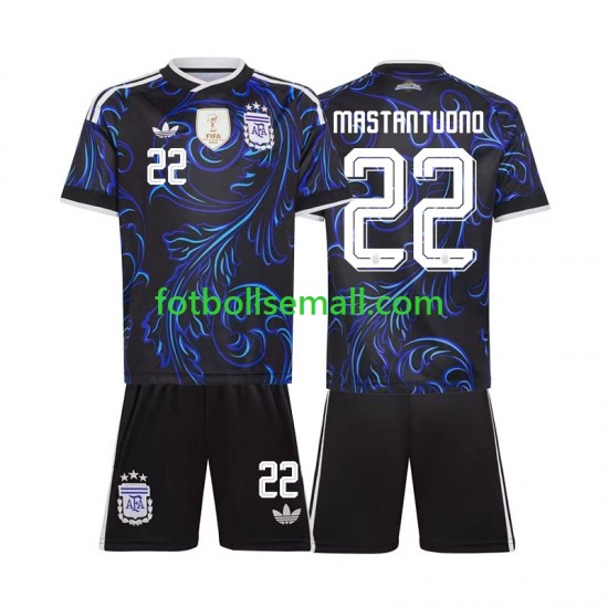 Matchtröjor Argentina Franco Mastantuono 22 World Cup 2026 Kortärmad till Barn (2:a ställ)