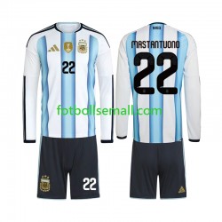 Matchtröjor Argentina Franco Mastantuono 22 World Cup 2026 Långärmad till Barn (1:a ställ) Matchtröjor Argentina Franco Mastantuono 22 World Cup 2026 Långärmad till Barn (1:a ställ)
