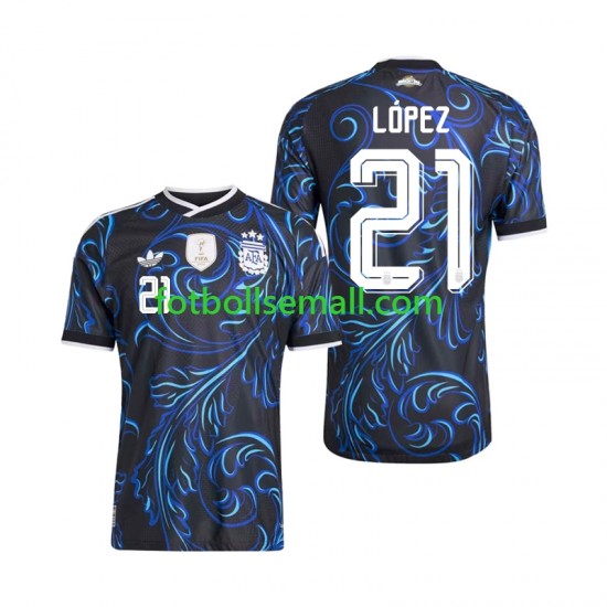 Matchtröjor Argentina Jose Manuel Lopez 21 World Cup 2026 Kortärmad till Herr (2:a ställ)