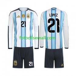 Matchtröjor Argentina Jose Manuel Lopez 21 World Cup 2026 Långärmad till Barn (1:a ställ) Matchtröjor Argentina Jose Manuel Lopez 21 World Cup 2026 Långärmad till Barn (1:a ställ)