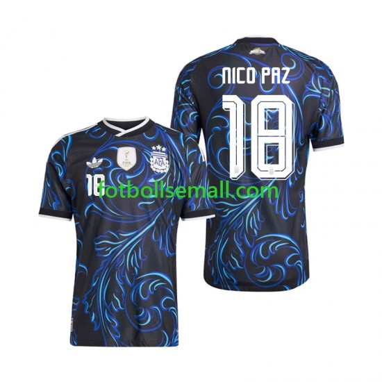 Matchtröjor Argentina Nico Paz 18 World Cup 2026 Kortärmad till Herr (2:a ställ)