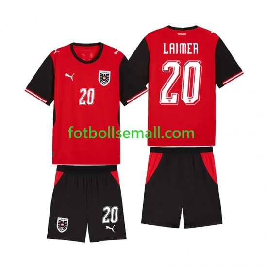 Matchtröjor Österrike Konrad Laimer 20 World Cup 2026 Kortärmad till Barn (1:a ställ)
