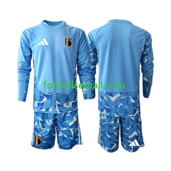 Matchtröjor Belgien Målvaktströja World Cup 2026 Långärmad till Barn (1:a ställ)
