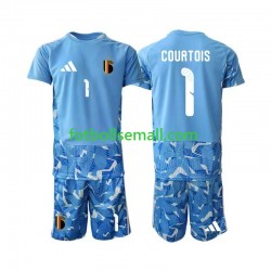 Matchtröjor Belgien Målvaktströja Thibaut Courtois 1 World Cup 2026 Kortärmad till Barn (1:a ställ)