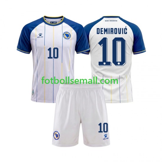Matchtröjor Bosnien och Hercegovina Ermedin Demirovic 10 World Cup 2026 Kortärmad till Barn (2:a ställ)