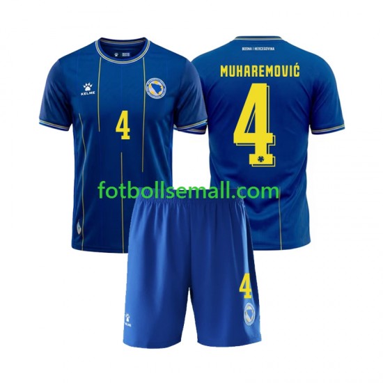 Matchtröjor Bosnien och Hercegovina Tarik Muharemovic 4 World Cup 2026 Kortärmad till Barn (1:a ställ)