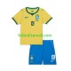 Matchtröjor Brasilien Endrick 19 World Cup 2026 Kortärmad till Barn (1:a ställ)
