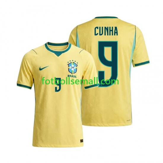 Matchtröjor Brasilien Matheus Cunha 9 World Cup 2026 Kortärmad till Herr (1:a ställ)