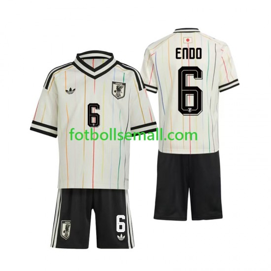 Matchtröjor Japan Wataru Endo 6 World Cup 2026 Kortärmad till Barn (2:a ställ)
