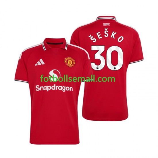 Matchtröjor Manchester United Benjamin Sesko 30 2026-2027 Kortärmad till Herr (1:a ställ)
