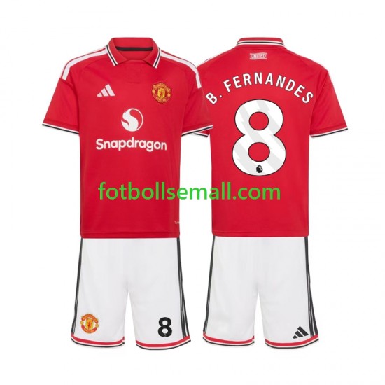 Matchtröjor Manchester United Bruno Fernandes 8 2026-2027 Kortärmad till Barn (1:a ställ)