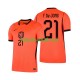 Matchtröjor Nederländerna Frenkie de Jong 21 World Cup 2026 Kortärmad till Herr (1:a ställ)