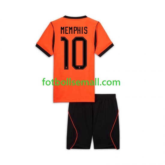 Matchtröjor Nederländerna Memphis Depay 10 World Cup 2026 Kortärmad till Barn (1:a ställ)