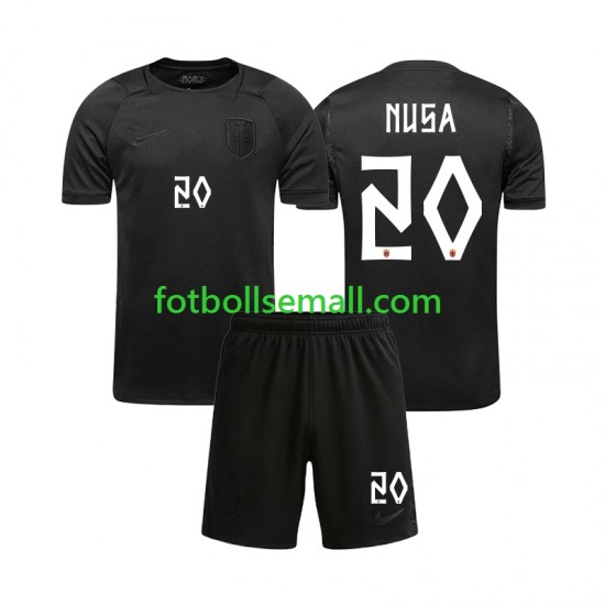 Matchtröjor Norge Antonio NUSA 20 World Cup 2026 Kortärmad till Barn (2:a ställ)