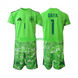 Matchtröjor Spanien Målvaktströja David Raya 1 6th Green color World Cup 2026 Kortärmad till Barn Matchtröjor Spanien Målvaktströja David Raya 1 6th Green color World Cup 2026 Kortärmad till Barn