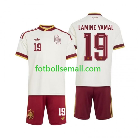 Matchtröjor Spanien Lamine Yamal 19 World Cup 2026 Kortärmad till Barn (2:a ställ)