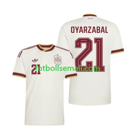 Matchtröjor Spanien Mikel Oyarzabal 21 World Cup 2026 Kortärmad till Herr (2:a ställ)