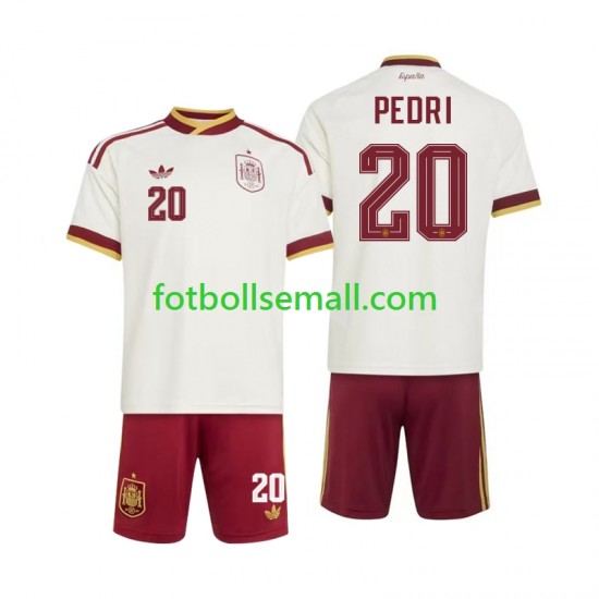Matchtröjor Spanien Pedri 20 World Cup 2026 Kortärmad till Barn (2:a ställ)