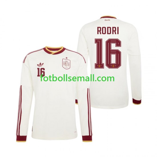 Matchtröjor Spanien Rodri 16 World Cup 2026 Långärmad till Herr (2:a ställ)