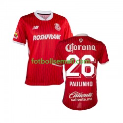 Matchtröjor Deportivo Toluca Paulinho 26 2024-2025 Kortärmad till Herr (1:a ställ)