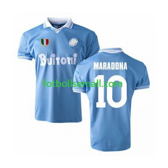 Matchtröjor SSC Napoli MARADONA 10 Retro 1986 Kortärmad till Herr (1:a ställ)