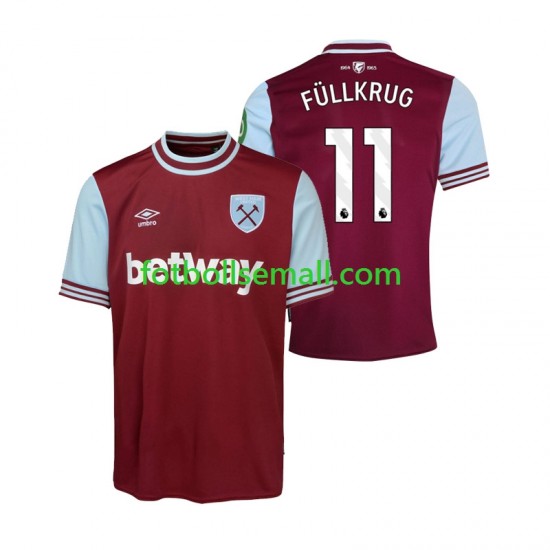 Matchtröjor West Ham United FULLKRUG 11 2024-2025 Kortärmad till Herr (1:a ställ)