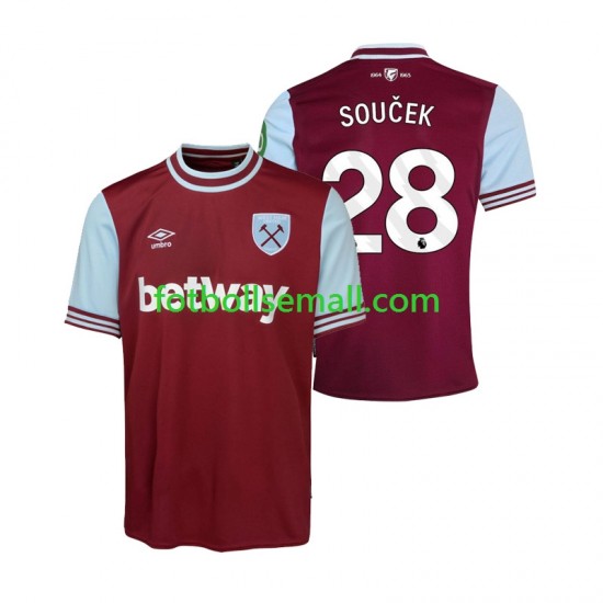Matchtröjor West Ham United SOUCEK 28 2024-2025 Kortärmad till Herr (1:a ställ)