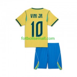 Matchtröjor Brasilien Vinicius Junior 10 World Cup 2026 Kortärmad till Barn (1:a ställ)
