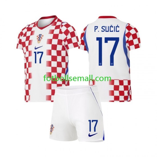 Matchtröjor Kroatien Petar Sucic 17 World Cup 2026 Kortärmad till Barn (1:a ställ)