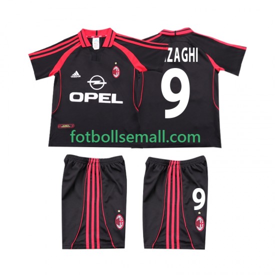 Matchtröjor AC Milan INZAGHI 9 Retro 2000 2001 Kortärmad till Barn (3:e ställ)