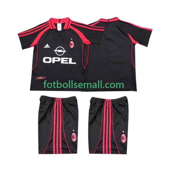 Matchtröjor AC Milan Retro 2000 2001 Kortärmad till Barn (3:e ställ)