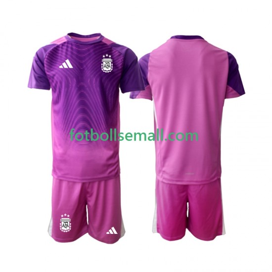 Matchtröjor Argentina Målvaktströja 2025 Kortärmad till Barn (1:a ställ)