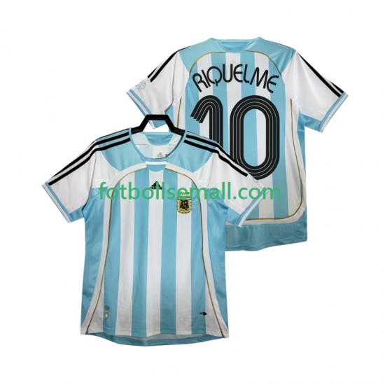 Matchtröjor Argentina RIQUELME 10 Retro 2006 Kortärmad till Herr (1:a ställ)