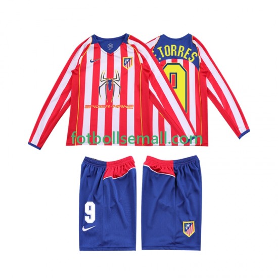 Matchtröjor Atlético Madrid F TORRES 9 Retro 2004 2005 Långärmad till Barn (1:a ställ)