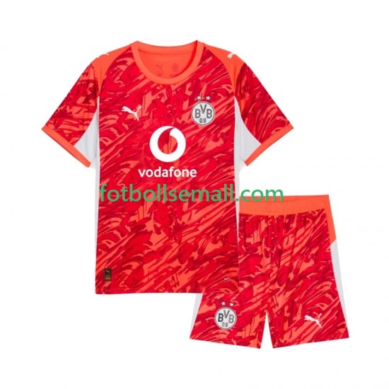 Matchtröjor Borussia Dortmund Målvaktströja 2025-2026 Kortärmad till Barn (2:a ställ)