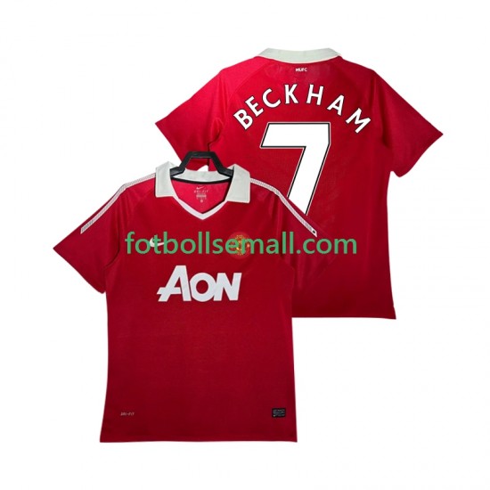 Matchtröjor Manchester United BECKHAM 7 Retro 2010 2011 Kortärmad till Herr (1:a ställ)