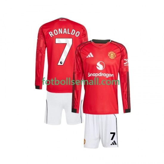 Matchtröjor Manchester United Cristiano Ronaldo 7 2025-2026 Långärmad till Barn (1:a ställ)