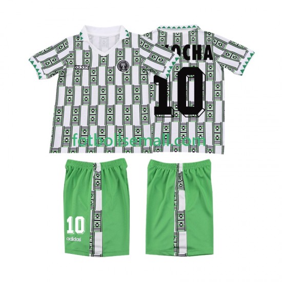 Matchtröjor Nigeria OKOCHA 10 Retro 1994 Kortärmad till Barn (2:a ställ)