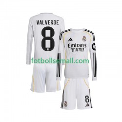 Matchtröjor Real Madrid Valverde 8 2025-2026 Långärmad till Barn (1:a ställ) Matchtröjor Real Madrid Valverde 8 2025-2026 Långärmad till Barn (1:a ställ)