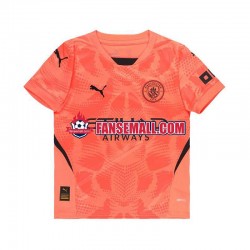 Orange Matchtröjor Manchester City Målvaktströja 2024-2025 Kortärmad till Herr (2:a ställ)